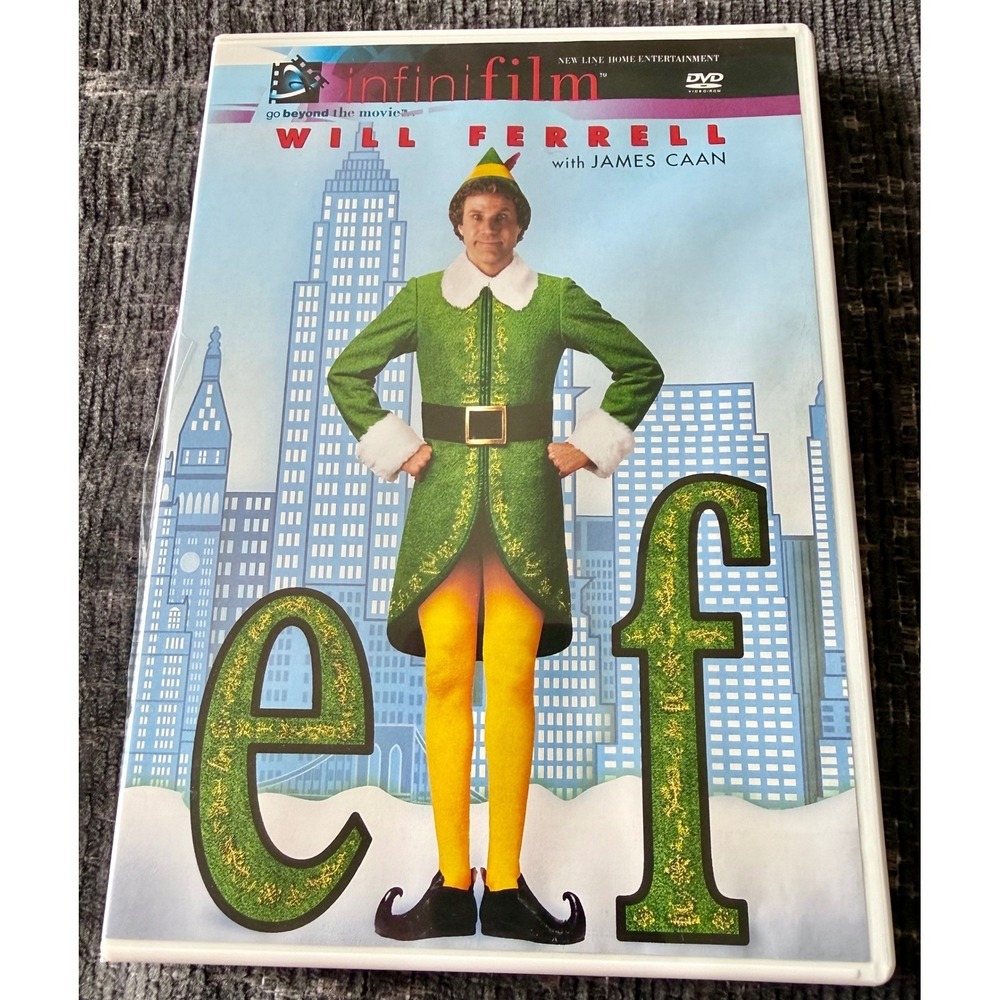 New Line Elf DVD Widescreen Will Ferrell Excellent Infinifilm Holiday